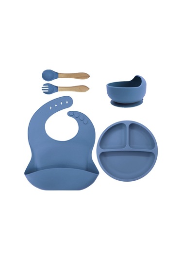 Jianfan Silikon Mama Kabı Bebek Beslenme Takım Gıda Sınıfı Silikon Mor Mor