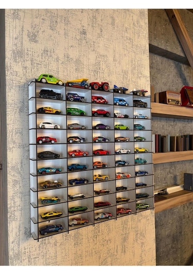 Oyuncak Araba Rafı Mobilya Beyaz