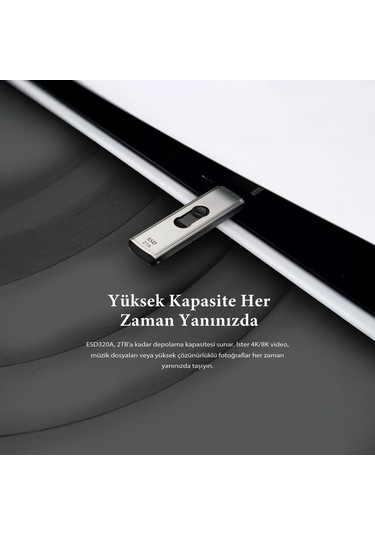 Transcend TS2TESD320A 2 TB USB Gizlenebilir Başlıklı Taşınabilir Disk