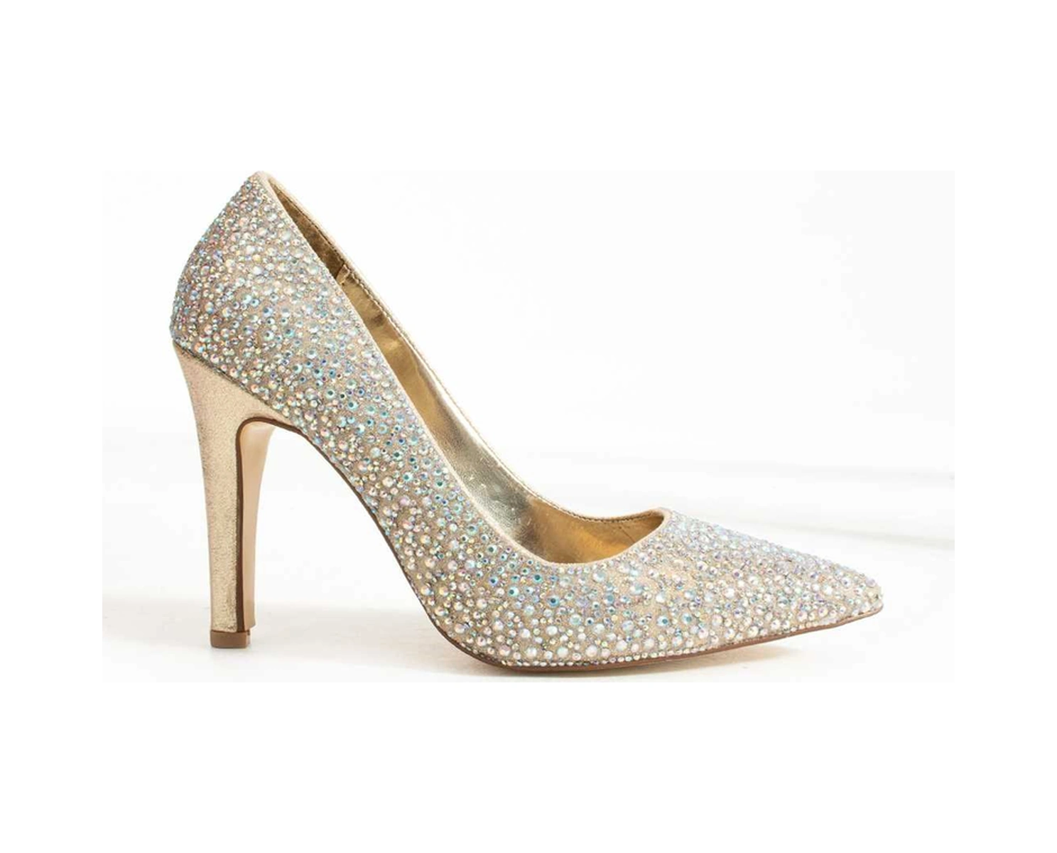 Bestello Taşlı Neolit Taban İnce Topuklu Ayakkabı 331-193 Kadın Ayakkabı Altin