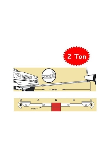 2 Araç. Otomobil Arası Çekme Demiri. Galvanizli Tow Bar 2 Ton