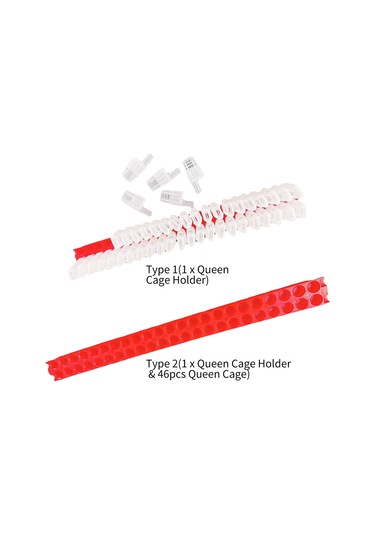 Hombey Arı Kraliçe Taşıma Aleti Seti - Taşıma Çubuğu + 46 Adet Kraliçe Kafesi, Arıcılık Ekipmanı Qr-025h Yeni Model