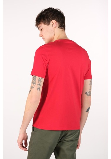 Arma Erkek Büyük Beden Bisiklet Yaka Tişört Y22374868501 Kırmızı