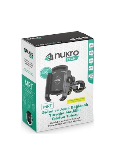 Nukrotech Mrt 4 Yastıklı Titreşim Modüllü Telefon Tutucu Siyah