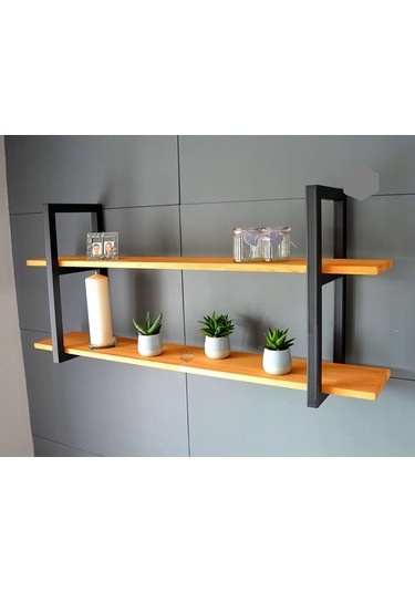 Halevia Metal Ahşap Burcu Raf.