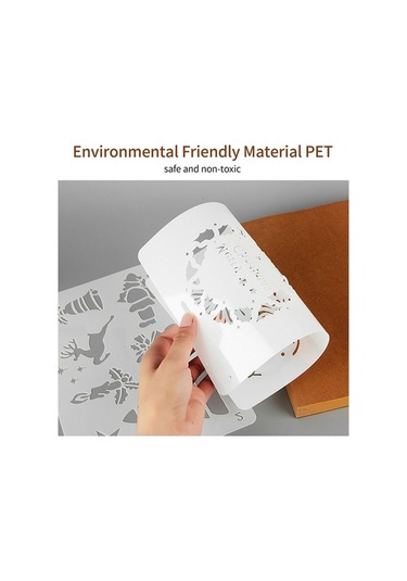 Novahub B5 Boyama Şablonu Seti: 12 Desen İle Beyaz Yaratıcı El Sanatları & Fotoğraf Albüm Tasarımı Beyaz