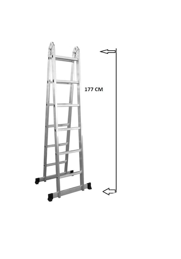 Beykon 6 + 6 Basamaklı 1.22 MM Kalınlık 3.50 M Çok Amaçlı Merdiven