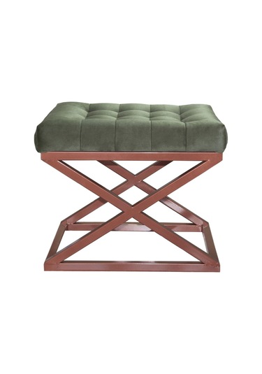 Evodeko Bakır Çapraz Ayaklı Yeşil Puf