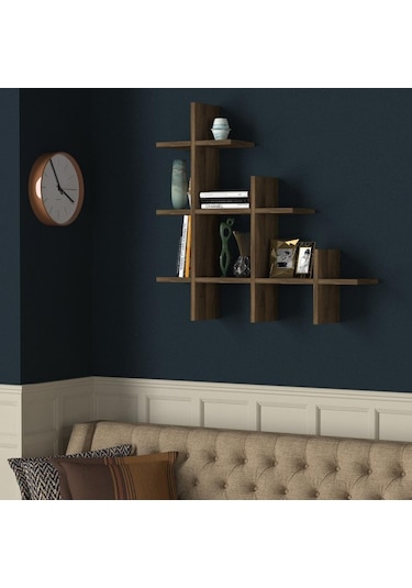 Dekorister Juke Duvar Rafı Ceviz