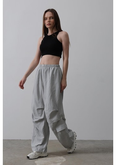 Munn Collection Paraşüt Cargo Pantolon - Gri Gri