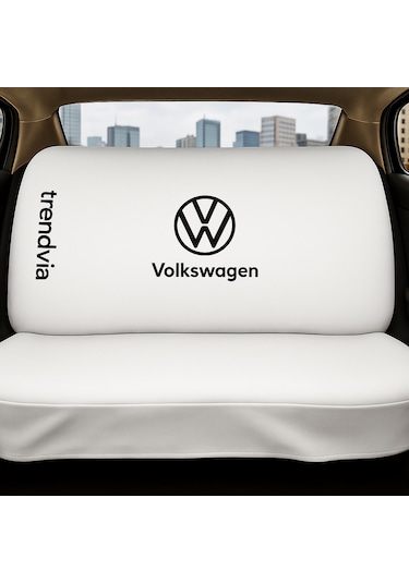 Volkswagen Uyumlu Ön Arka Koltuk Kılıfı Penye Servis Tipi Oto Koltuk Koruma Seti Beyaz