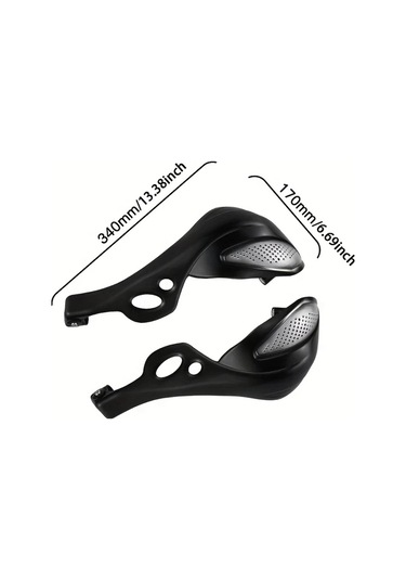 Xuweiwei 2pcs Off-road Motorcycle El Koruma Siyah Siyah Ve Turuncu Tasarım Kolay Montaj