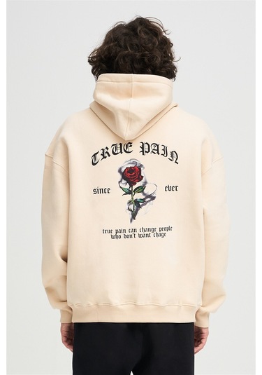 Hırsch Unisex True Pain Sweatshirt Taş Gri