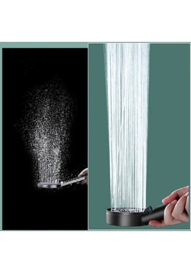 Banyo Keyfi İçin 5 Kademeli Siyah Duş Başlığı Diğer