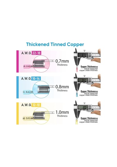 120pcs Isı Büzülme Tel Konektörleri, Otomotiv Deniz Elektriksel Terminalleri Kıvrım Konektör Halkası Çatal Kürek Ekleri
