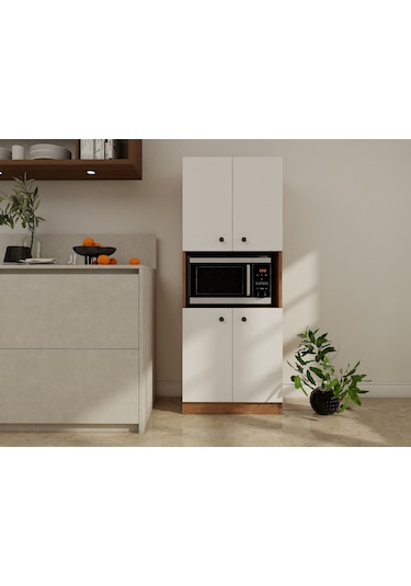 Perge Mikrodalga Dolabı Marbella Kiraz-beyaz