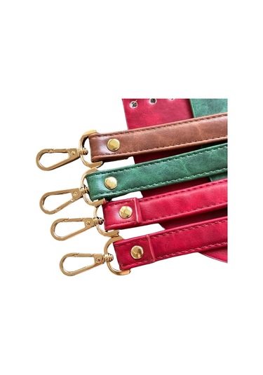 Fochsia 5 Adet Parlak Düz Rastgele Vintage Koyu Desenli Şarap Kırmızısı Çanta Aksesuarı El Örgü Sırt Çantası Tabanı