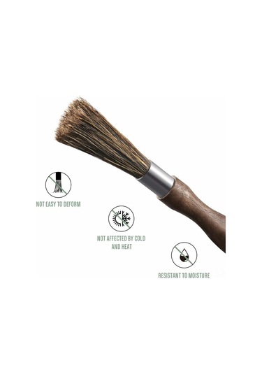 Lemestar Espresso Makinesi Ve Kahve Değirmeni Temizleme Fırçası - Doğal Yaban Domuzu Tüyü, Ceviz Ağacı Sapı Ve Deri Askı Diğer