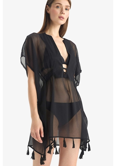 DeFacto 	Siyah Şifon Kimono-Fall in Love Z9958AZ25SMBK27