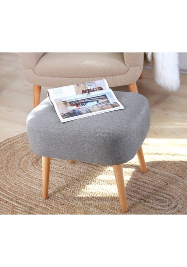 Lorencehome Parrot Puf - Açık Gri / Lorence Home