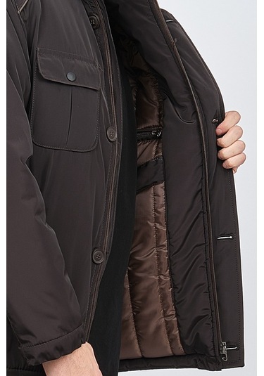 By Serco Erkek Deri Biyeli Kapak Cepli Mont 0620661 Kahverengi-Kahverengi