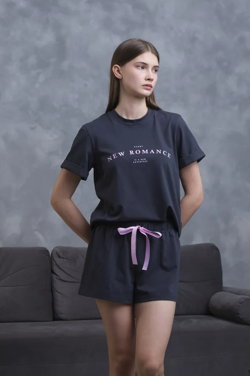 Derek Moon Şortlu Pijama Ev Takımı 369844738 Grafit