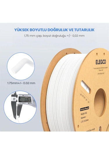 Elegoo Pla+ Filament Uzay Grisi