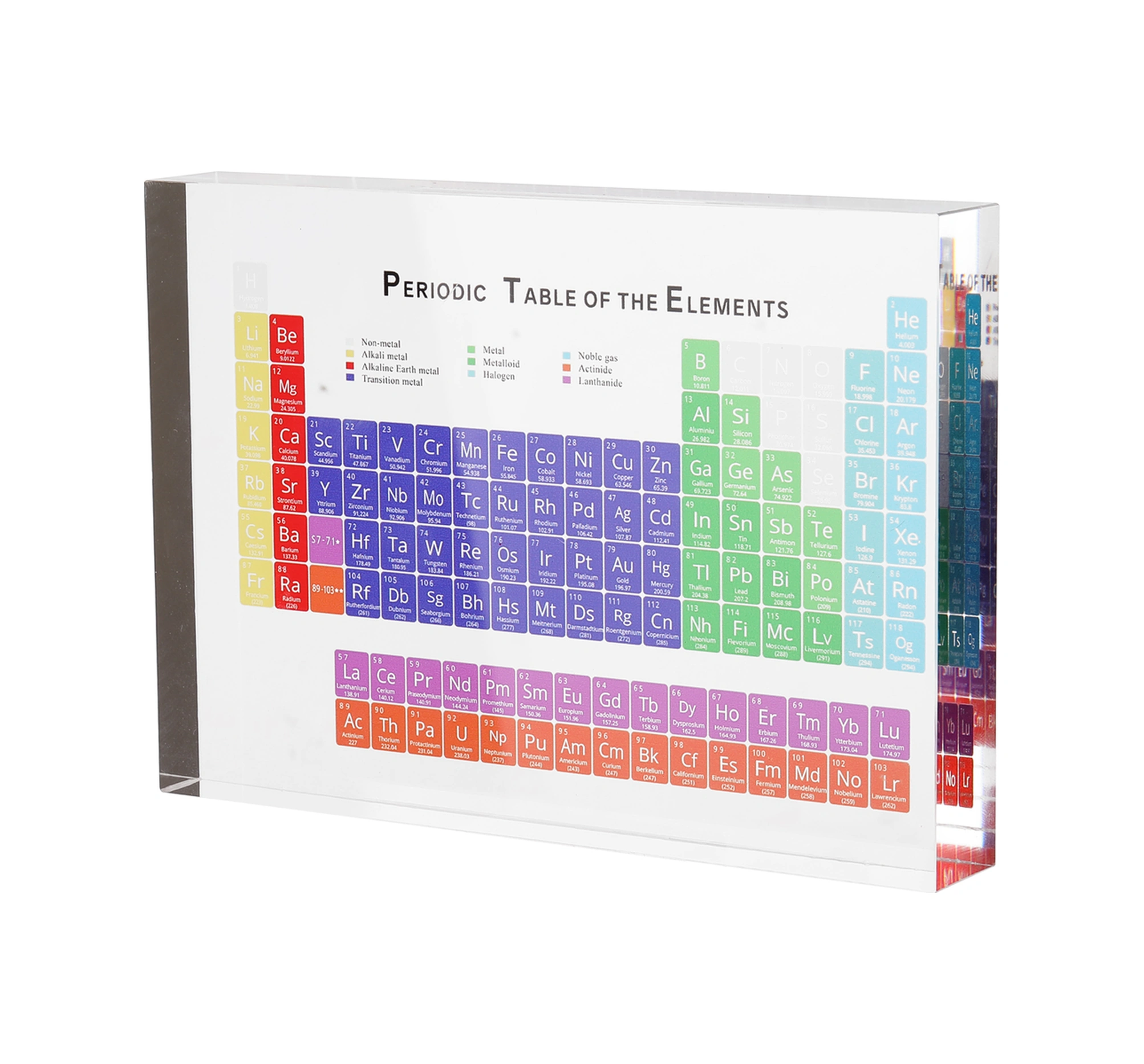 Neevoyu Akrilik Kimya Elementleri Periyot Tablosu - Renkli Harf Tasarımı, Öğrenme Aracı, Masaüstü Dekorasyonu 150x114x20mm Diğer