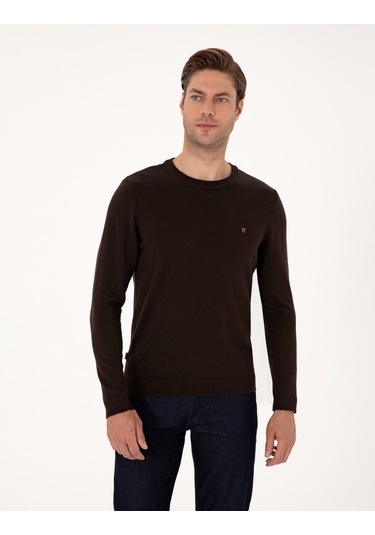 Pierre Cardin Erkek Koyu Kahverengi Kazak /triko 50314192-vr084 Koyu Kahverengi