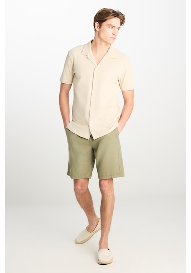 Lee Relaxed Fit Geniş Kesim Deve Tüyü Pamuklu Gömlek Camel