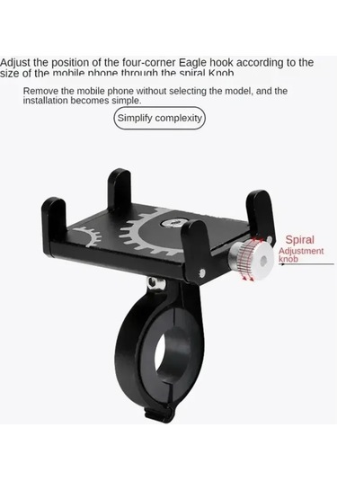 Liangmei Bisiklet Telefon Tutucu Dağı Evrensel Cep Cep Gps Metal