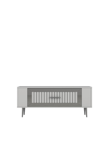 Retrolp3ct Tv Sehpası Beyaz-gümüş