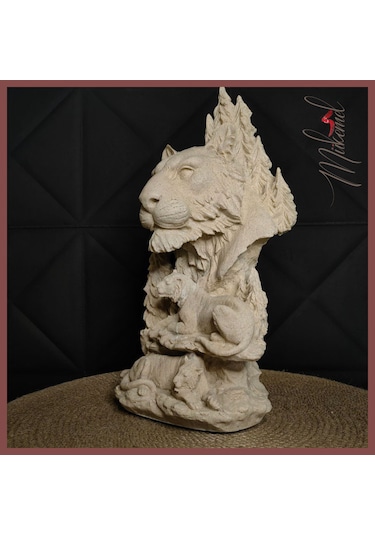 Kaplan Ailesini Yansıtan Bu Heykel, Salon Dekoru Zarif