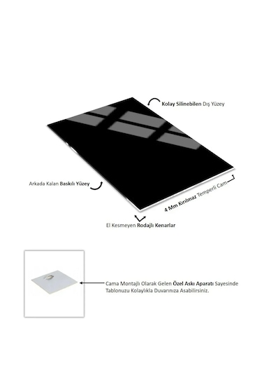 Beyaz Gold 3d Çiçekli Cam Tablo Çerçeveli Temperli İkili Dikey
