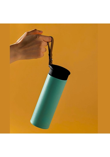 600 Ml Paslanmaz Çelik Termos, Çift Katmanlı, Sızdırmaz Kapaklı Yeşil