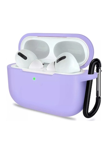 Airpods Pro 3 2025 Uyumlu Mat Silikon Kılıf 1 Kalite +kanca Lila