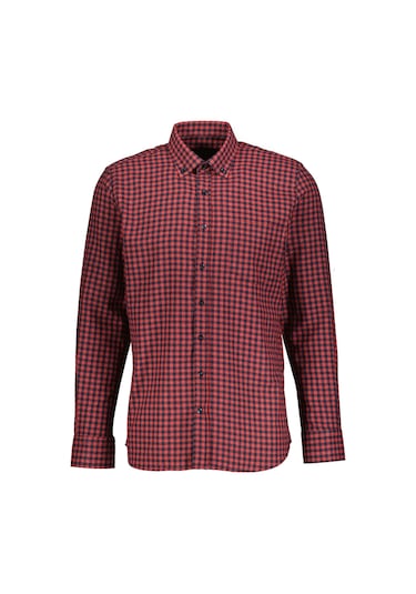 Finesuits Erkek Flanel Gömlek 2422204006.flcdr Kırmızı