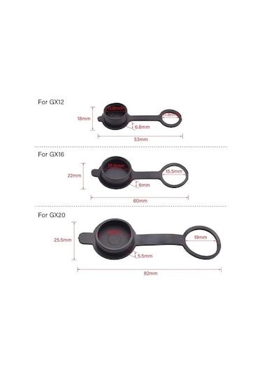 Agoodshop Gx12 Tarzı Cltgxdd Gx12 Gx16 Gx20 Havacılık Dairesel Priz Su Geçirmez Toz Kapağı Kaynak Ka