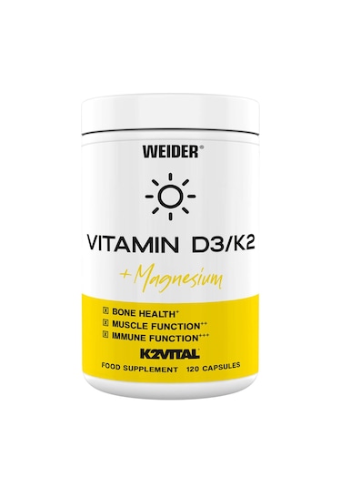 Weider Vitamin D3 K2 + Magnesium 120 Kapsül