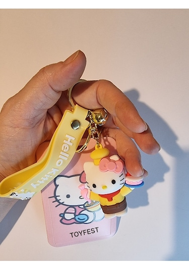 Hello Kitty Figür Anahtarlık Çanta Aksesuarı Ve Kartlık 2 Si Bir Arada - Model 2