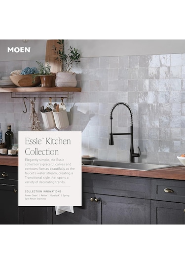 Moen Essie Krom Tek Kolu Yüksek Ark Pulldown Mutfak Bataryası, 87 Diğer