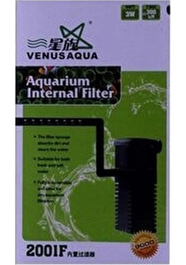Venusaqua 2001F Akvaryum İç Filtre 300 Litre Saat