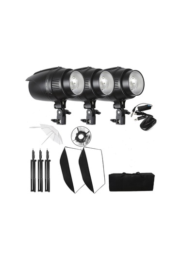Deyatech 400 W 3'lü Stüdyo Paraflaş Set
