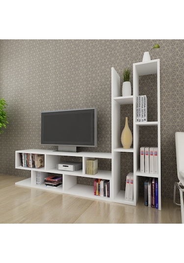 Joungle Tv Ünitesi Beyaz Beyaz