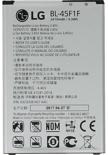 LG Uyumlu K7 2017 Bl-45F1F Batarya Pil 2410 Mah