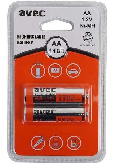 AVEC 1100 MAH KALEM Pil 2Lİ