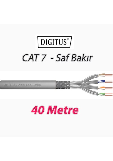 Digitus Category 7 Cat. 7 S/ftp Pımf Pairs İn Metal Foil Data Kablosu 40 Mt