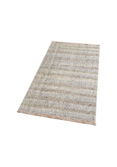 Bej Rengi El Dokuma Çaput Pala Yün Kilim