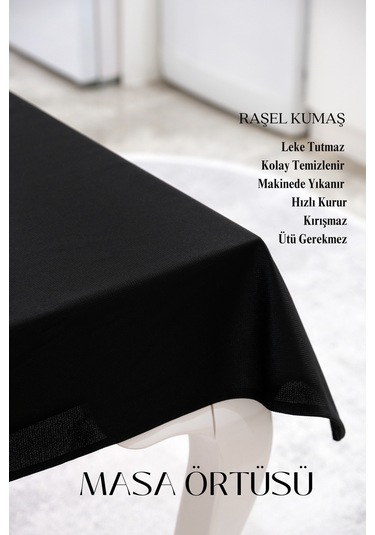 Smooth Masa Örtüsü Sofra Bezi Siyah