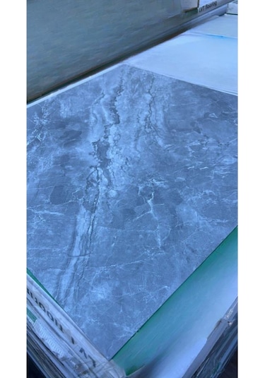 Yapışkanlı Yer Zemin Ve Duvar Kaplama Paneli Arkası Kauçuklu 60x60cm Banyo Salon Floor Pvc Panel 617